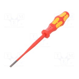 1 pcs x WERA - 5006440001 - Screwdriver, insulated,slim, slot, 3,5x0,6mm, Blade length: 100mm