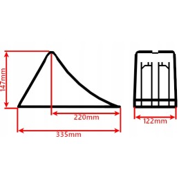 Wheel chock lock wheel 122 mm e36 adr bus atv utv