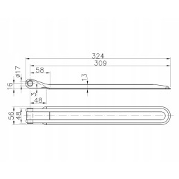 Side hinge, hitch for the side of the Winterhoff trailer