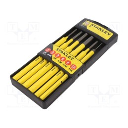 1 set x STANLEY - 4-18-226 - Kit: punches, hardened and heat treated, 1.5,3,4,5,6,8mm, 6pcs.