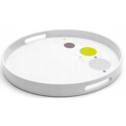 Camping tourist tray made of melamine round space oe30 cm brunner