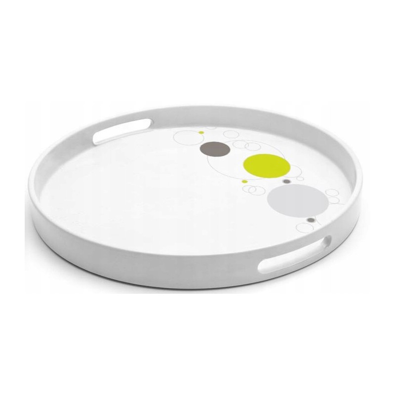 Camping tourist tray made of melamine round space oe30 cm brunner