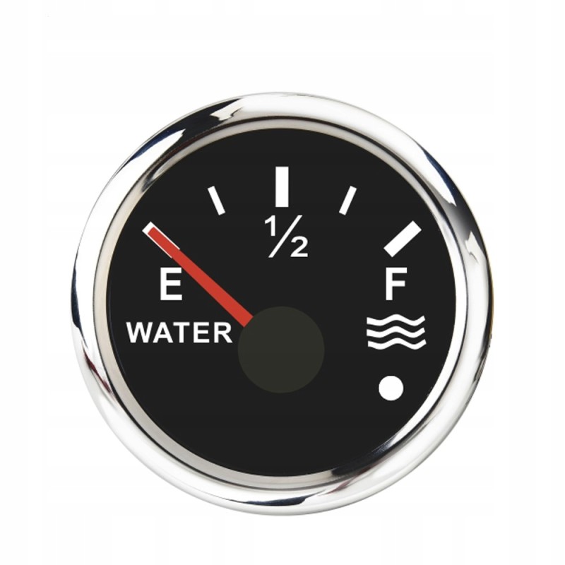 Water level clock indicator 0 190 ohm led 52mm igauge black