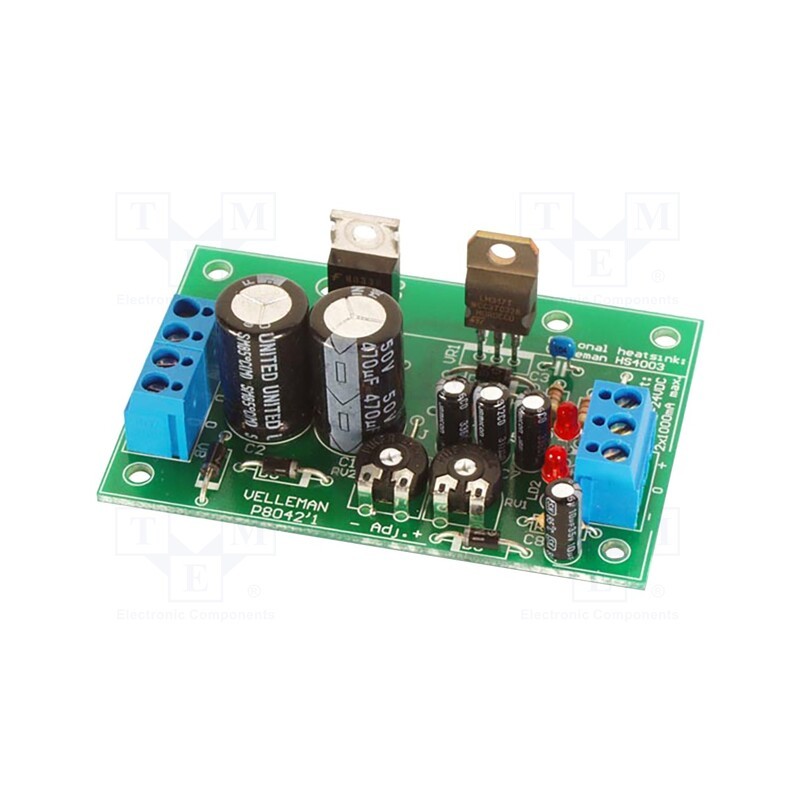 1 pcs x VELLEMAN - WSPC8042 - Symmetric power supply, Ch: 2, 1.2/24VDC, Iout: 1A, Iout2: 1A