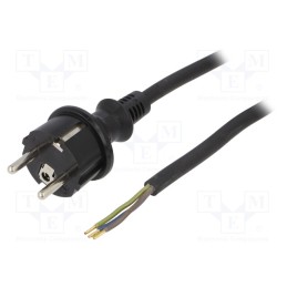 1 pcs x PLASTROL - W-97210 - Cable, 3x1mm2, CEE 7/7 (E/F) plug,wires,SCHUKO plug, rubber