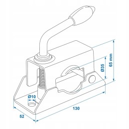 Mounting bracket for 35mm support wheel