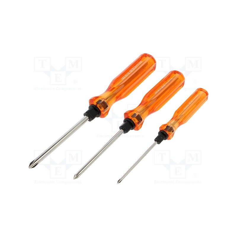 1 set x ENGINEER - DK-50 - Kit: screwdrivers, Phillips,slot, 3pcs.