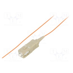 1 pcs x QOLTEC - 54115 - Optic fiber pigtail, OM2, SC/UPC, 3m, Optical fiber: 50/125um