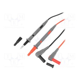 1 set x AXIOMET - AX-TLS-003A - Test leads, Inom: 10A, Len: 1m, red and black, Insulation: silicone