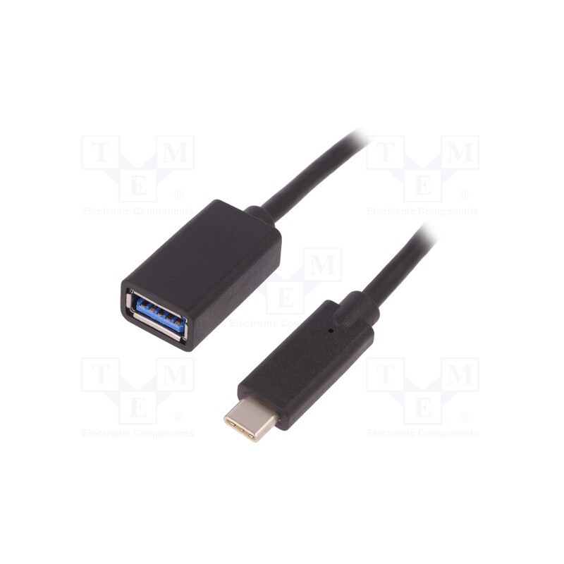 1 pcs x QOLTEC - 50421 - Cable, USB 3.0, USB A socket,USB C plug, 0.25m