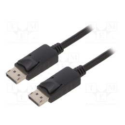 1 pcs x QOLTEC - 50374 - Cable, DisplayPort 1.2, DisplayPort plug,both sides, 3m, black