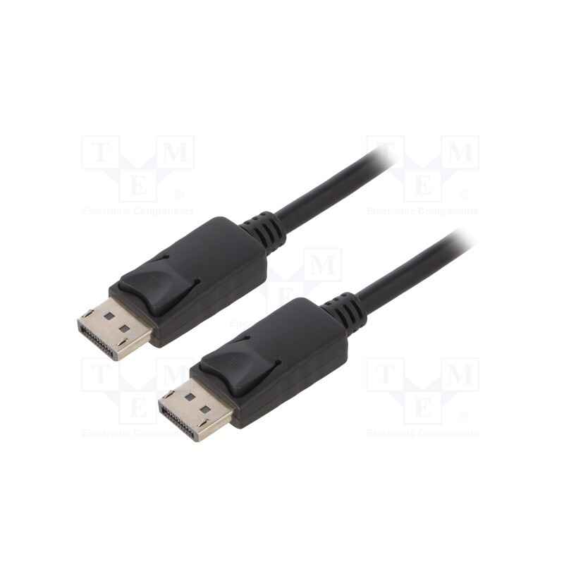 1 pcs x QOLTEC - 50374 - Cable, DisplayPort 1.2, DisplayPort plug,both sides, 3m, black