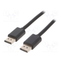 1 pcs x QOLTEC - 50361 - Cable, DisplayPort 1.2, DisplayPort plug,both sides, 1.8m, black