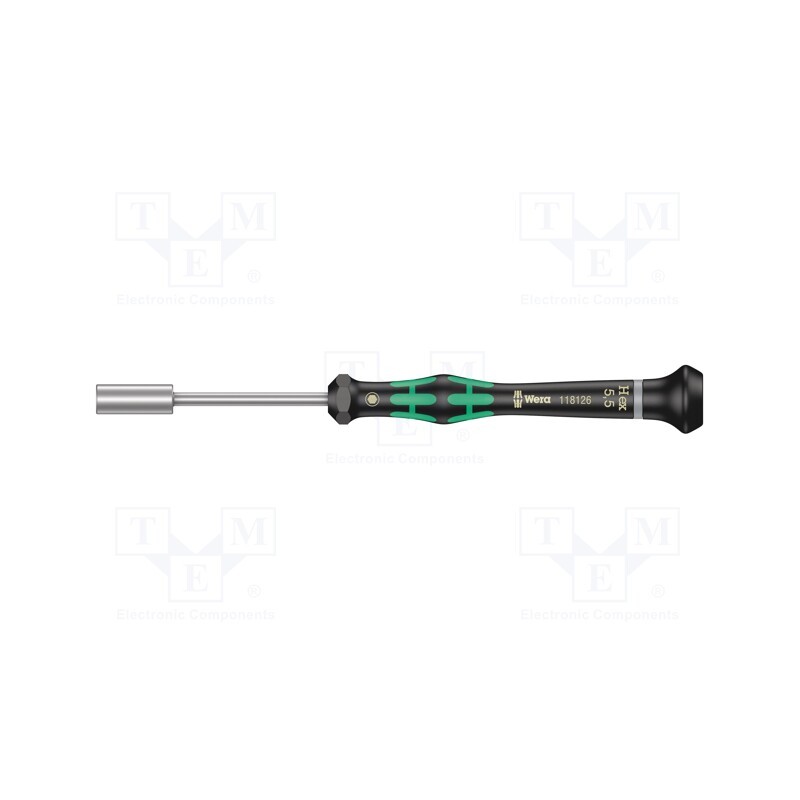 1 pcs x WERA - 5118126001 - Screwdriver, 6-angles socket, precision, Kraftform Micro