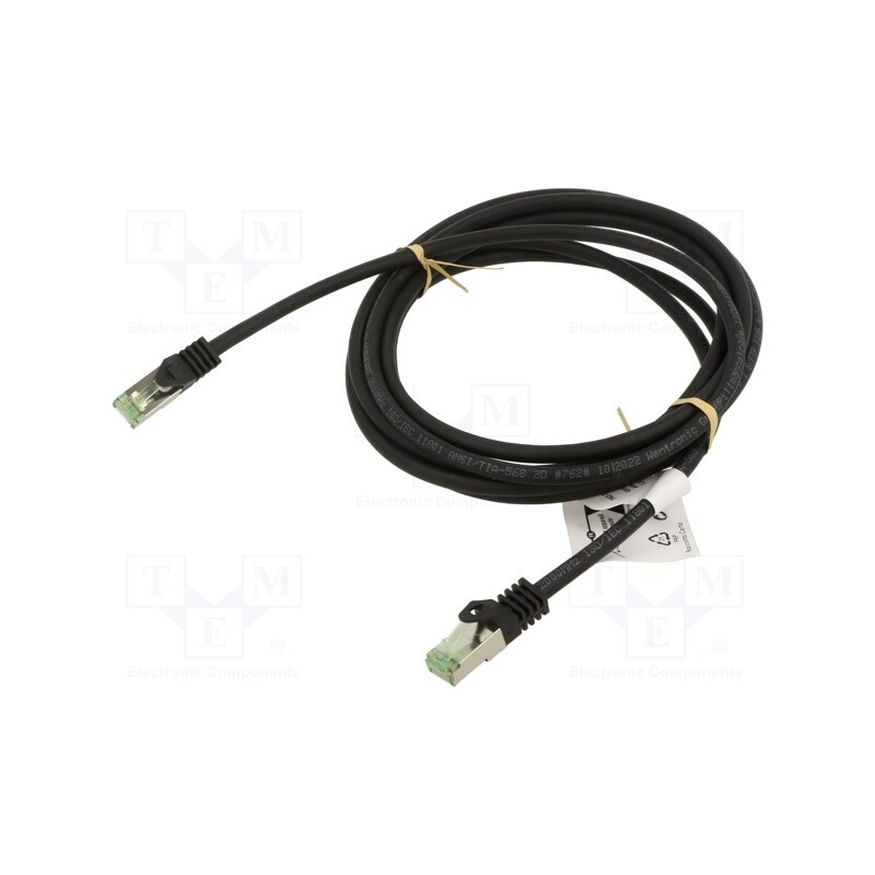 1 pcs x Goobay - 61095 - Patch cord, S/FTP, Cat 8.1, stranded, Cu, LSZH, black, 3m, 26AWG