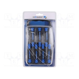 1 set x Hu00d6GERT TECHNIK - HT1S270 - Kit: screwdrivers, precision, Phillips,slot,Torx®, 7pcs.