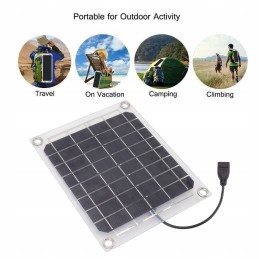 Solar panel 10w USB output transparent