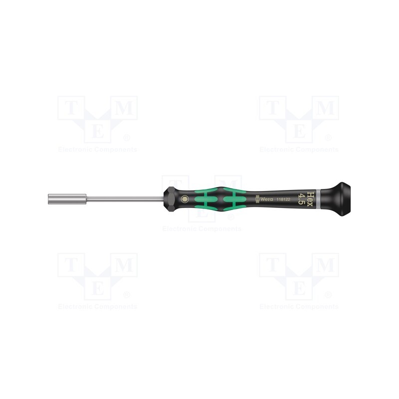 1 pcs x WERA - 5118122001 - Screwdriver, 6-angles socket, precision, Kraftform Micro