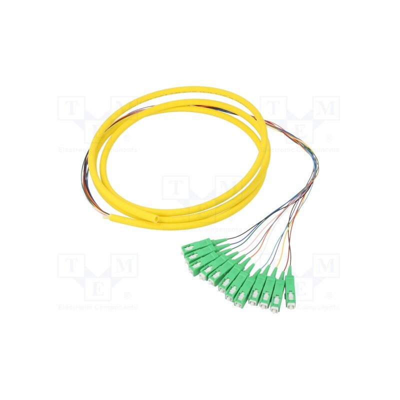 1 pcs x QOLTEC - 54361 - Optic fiber pigtail, SC/APC,fiber, 2m, Input: fiber x12