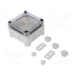 20 pcs x OBO BETTERMANN - X01 LGR-TR - Enclosure: junction box, X: 95mm, Y: 95mm, Z: 60mm, polycarbonate