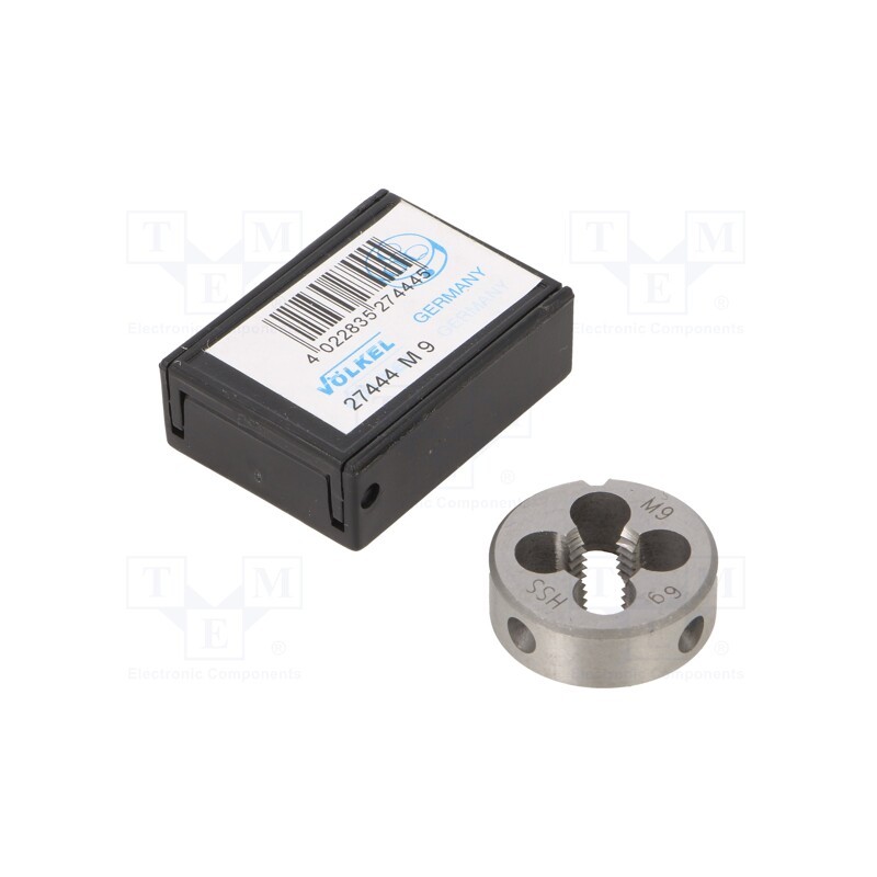 1 pcs x Vu00d6LKEL - 27444 - Threading die, high speed steel stal szybkotnąca HSS, M9, 1.25