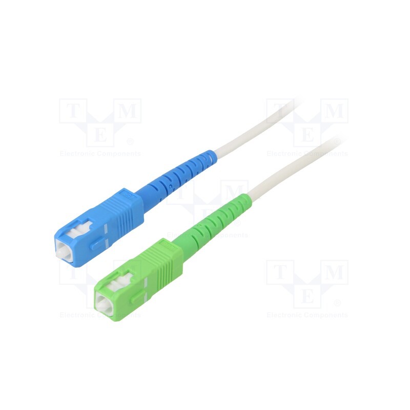 1 pcs x Goobay - 59623 - Fiber patch cord, OS2, SC/APC,SC/UPC, 15m, Optical fiber: 9/125um