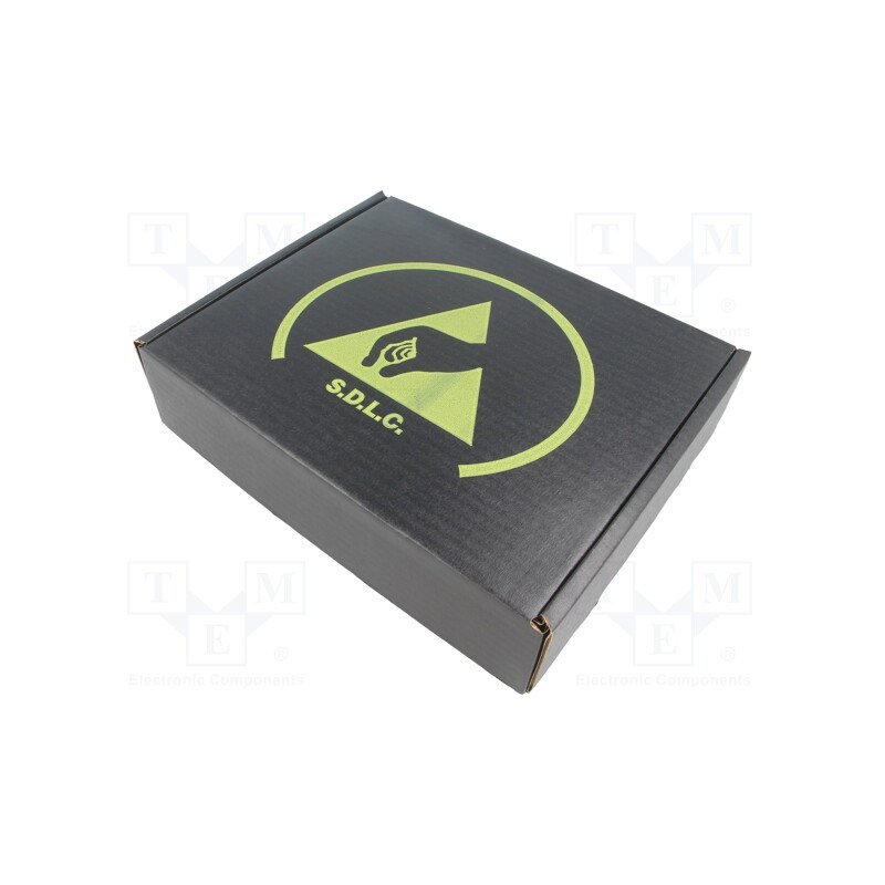 1 pcs x ANTISTAT - 026-0072 - Box with foam lining, ESD, 267x216x64mm, cardboards, black