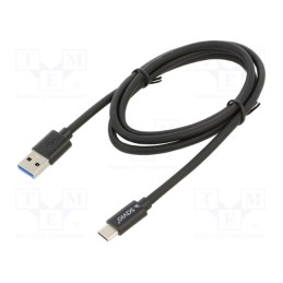 1 pcs x SAVIO - SAVKABELCL-101 - Cable, USB 3.0,USB 3.1, USB A plug,USB C plug, 1m, black, 5Gbps