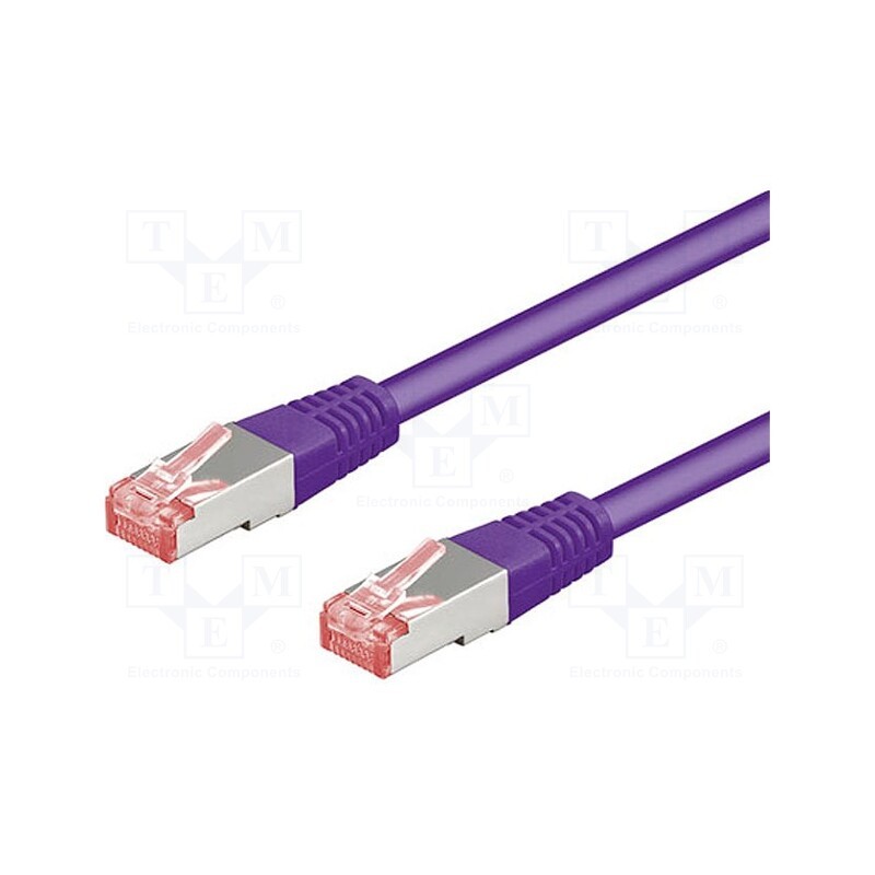 1 pcs x Goobay - 93748 - Patch cord, S/FTP, 6a, stranded, Cu, LSZH, violet, 2m, 27AWG