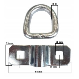 Attaching the load eyelet of the trailer belt