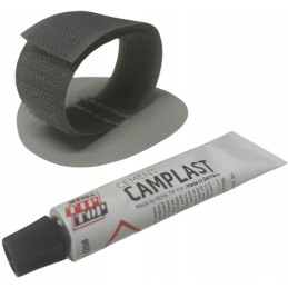 Velcro frame tube with latch and glue, Berger tent roof connector, 6 pcs