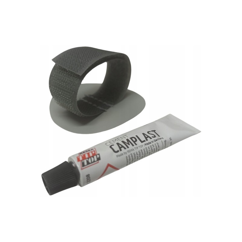 Velcro frame tube with latch and glue, Berger tent roof connector, 6 pcs