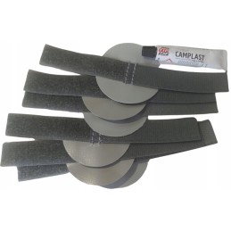 Velcro frame tube with latch and glue, Berger tent roof connector, 6 pcs