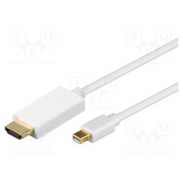 1 pcs x Goobay - 52860 - Cable, DisplayPort 1.1, HDMI plug,mini DisplayPort plug, PVC, 1m