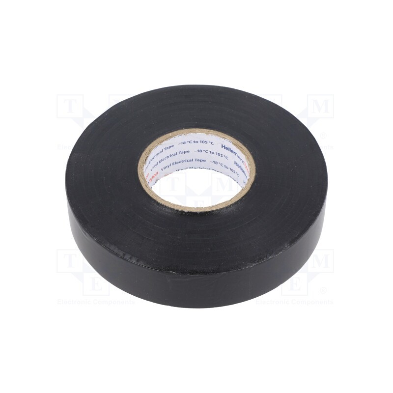 1 rol x HELLERMANNTYTON - 710-10610 HELATAPE FLEX1000+ - Tape: electrical insulating, W: 19mm, L: 33m, Thk: 180um, black, 300%
