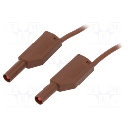 1 pcs x STu00c4UBLI - 28.0124-20027 - Test lead, 32A, banana plug 4mm,both sides, Len: 2m, brown