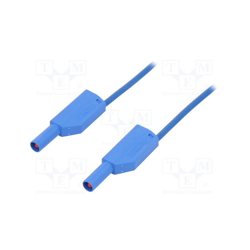 1 pcs x STu00c4UBLI - 28.0126-10023 - Test lead, 19A, banana plug 4mm,both sides, Urated: 1kV, Len: 1m