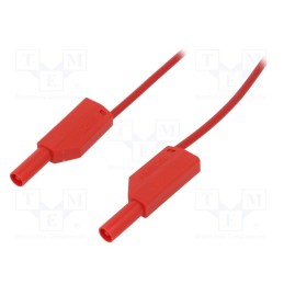 1 pcs x STu00c4UBLI - 28.0126-10022 - Test lead, 19A, banana plug 4mm,both sides, Urated: 1kV, Len: 1m