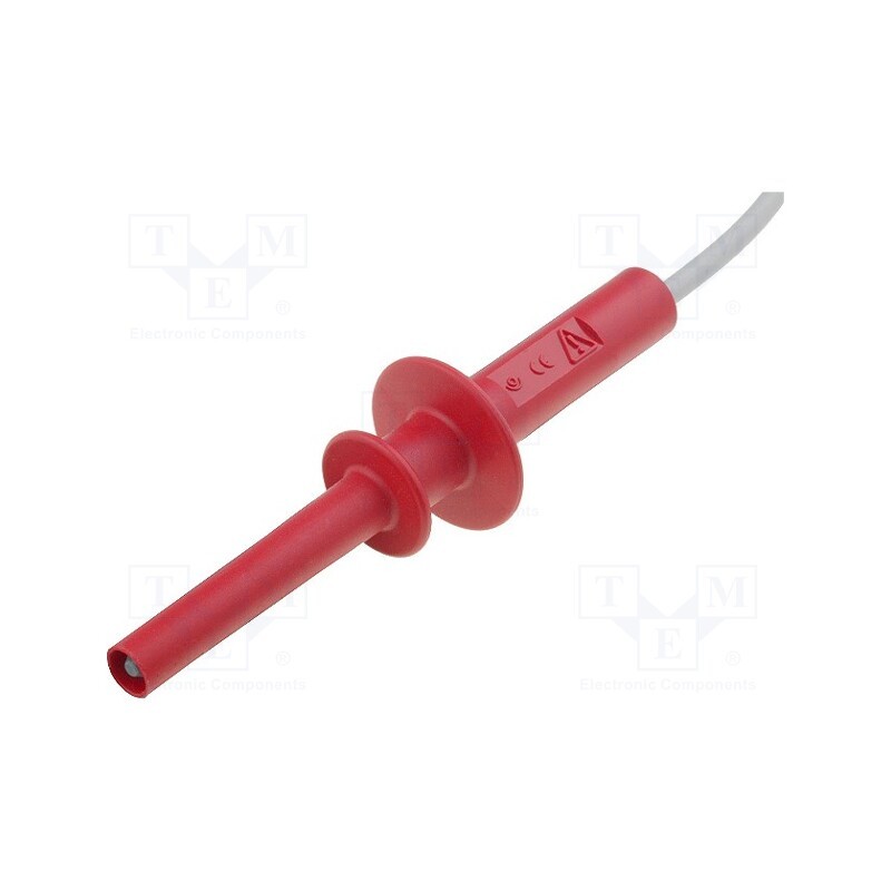 1 pcs x ELECTRO-PJP - 5600-HT-100-RT - Test lead, 10A, free end,banana plug 4mm, Urated: 5kV, Len: 1m, red