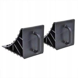 Wheel chock with handle, lock, bumper, 2 pcs