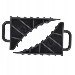 Wheel chock with handle, lock, bumper, 2 pcs