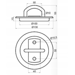Floor holder for securing a load of 500 kg