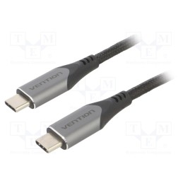 1 pcs x VENTION - TAAHG - Cable, USB 3.1, USB C plug,both sides, 1.5m, black, 5Gbps, PVC