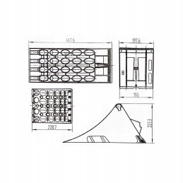 Wheel chock 20cm yellow