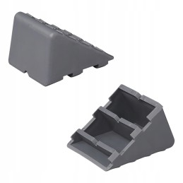 Set of wheel chocks, 2 pieces, stopper lock