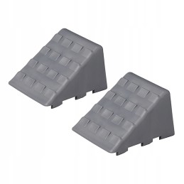 Set of wheel chocks, 2 pieces, stopper lock