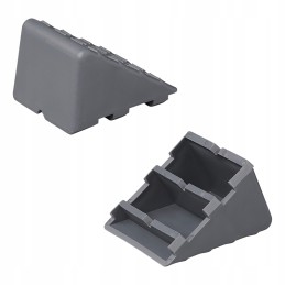 Set of wheel chocks, 2 pieces, stopper lock