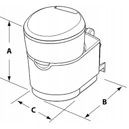 Built-in cassette toilet thetford c223 s 18 l