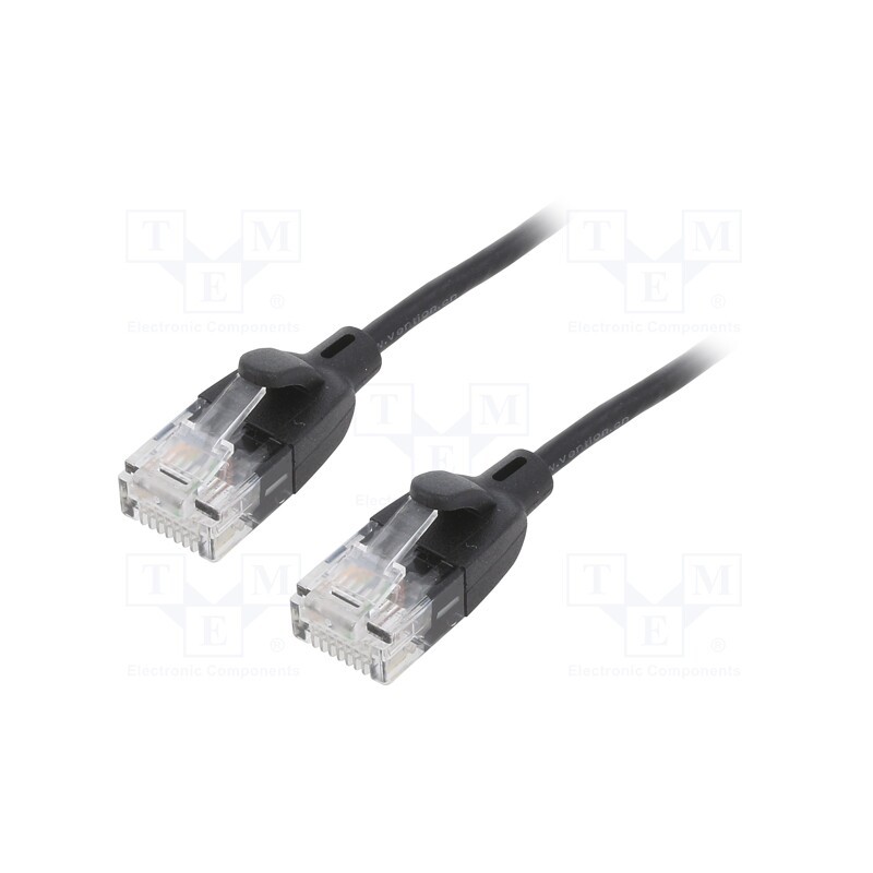 1 pcs x VENTION - IBIBI - Patch cord, U/UTP, 6a, OFC, PVC, black, 3m, RJ45 plug,both sides