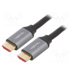 1 pcs x LOGILINK - CHA0106 - Cable, HDMI 2.1, HDMI plug,both sides, 3m, black